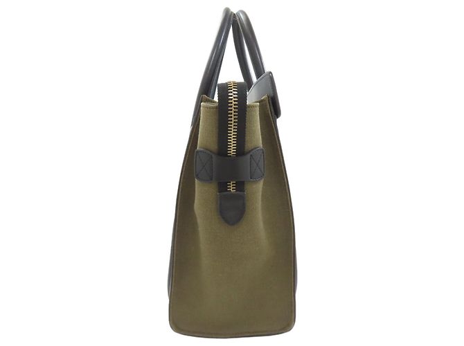Céline Celine Luggage Micro Handbag Schwarz Weiß Grün - Ansicht 3