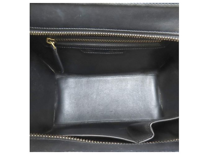 Céline Celine Luggage Micro Handbag Schwarz Weiß Grün - Ansicht 5