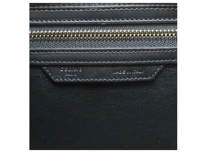Céline Celine Luggage Micro Handbag Schwarz Weiß Grün - Ansicht 6