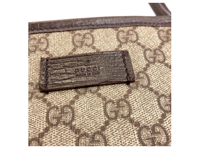 Borsa Tote Gucci 114595 GG Supreme Marrone - vista 14