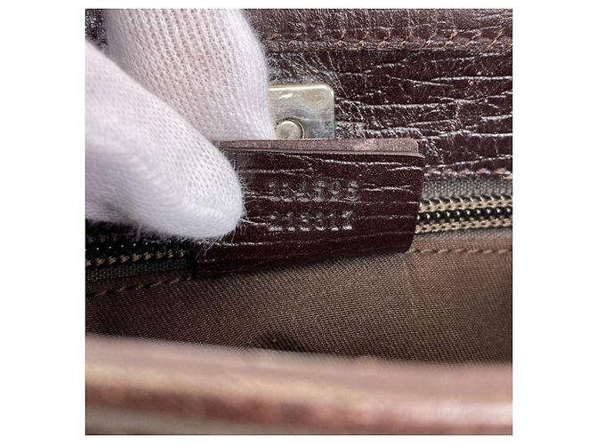 Borsa Tote Gucci 114595 GG Supreme Marrone - vista 7