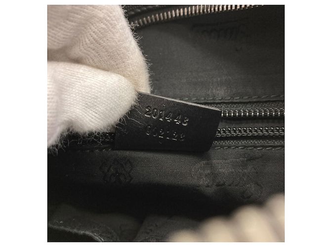 Borsa a Spalla Gucci 201448 GG Imprime Nero - vista 7