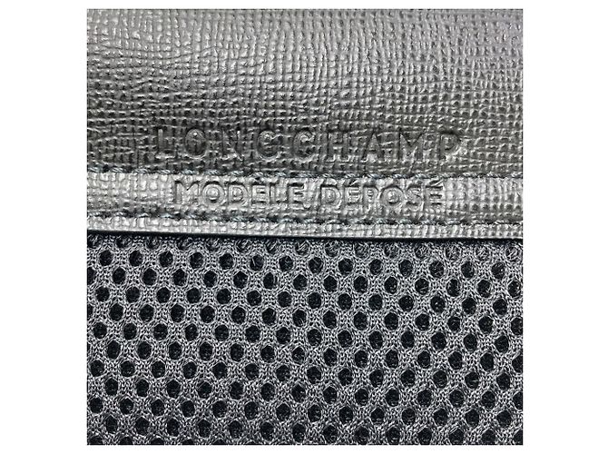 Borsa a 2 vie in mesh Longchamp Nero Bianco - vista 8