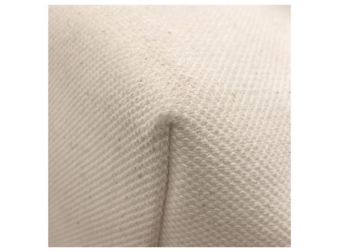 Céline Celine Horizontal Canvas Cabas Handtasche Braun Weiß - Ansicht 25