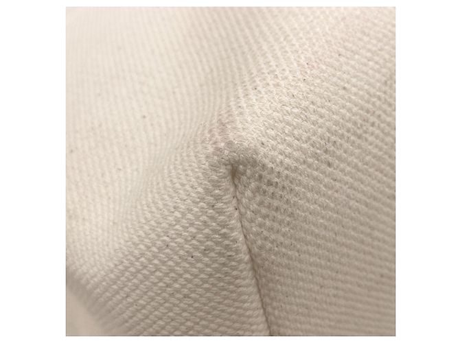 Céline Celine Horizontal Canvas Cabas Handtasche Braun Weiß - Ansicht 26