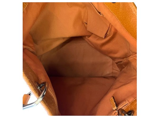 Borsa Tote Gucci GG Canvas Beige Arancione - vista 5