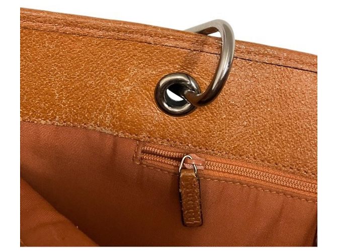 Borsa Tote Gucci GG Canvas Beige Arancione - vista 7