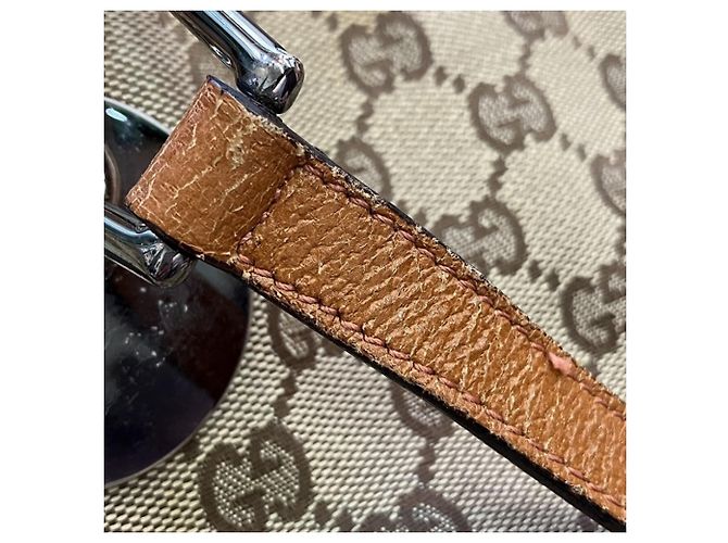 Borsa Tote Gucci GG Canvas Beige Arancione - vista 8