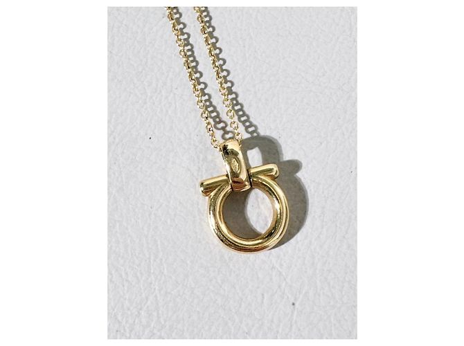 Collana Salvatore Ferragamo Gancini in Oro 18K D'oro - vista 4