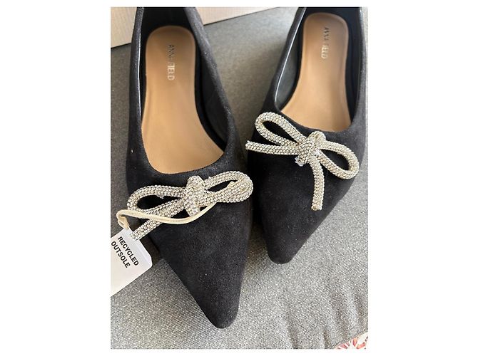 Autre Marque Anna Field Bailarinas de Nubuck Negro - vista 3