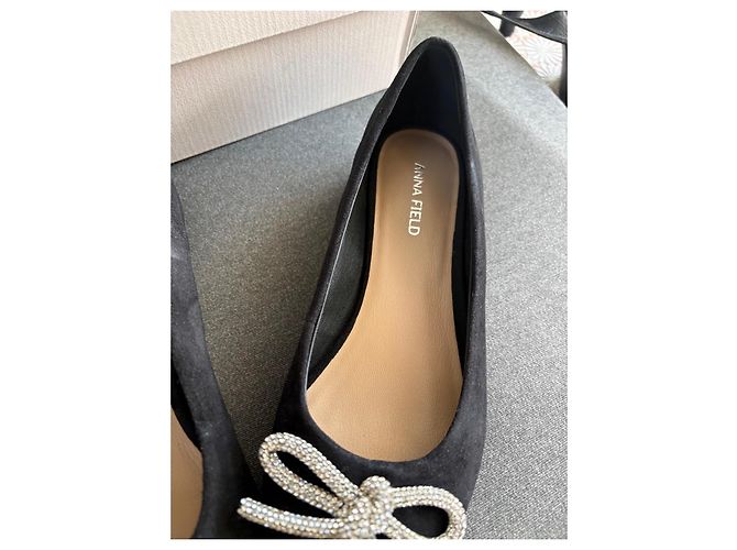 Autre Marque Anna Field Bailarinas de Nubuck Negro - vista 4