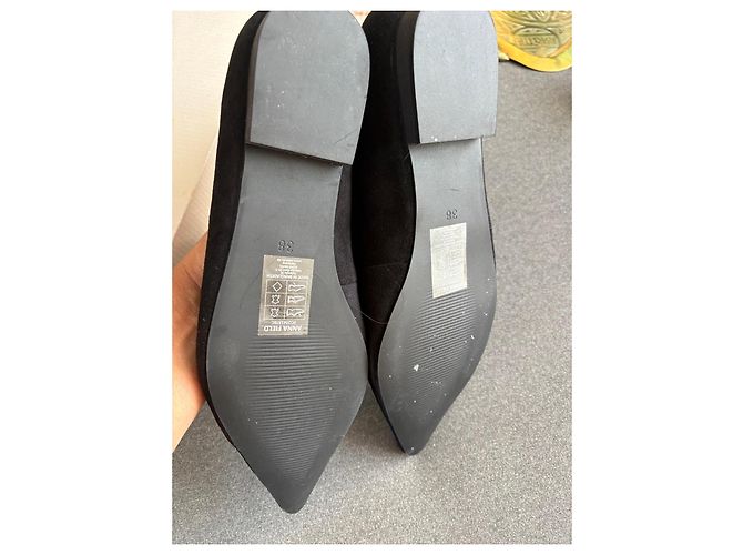 Autre Marque Anna Field Bailarinas de Nubuck Negro - vista 5