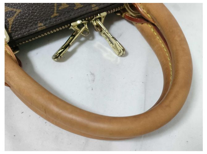 Borsa Louis Vuitton Alma Monogram Canvas PM Marrone - vista 3