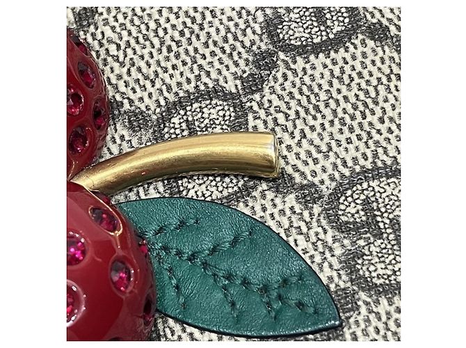 Mini billetera Gucci GG Supreme Cherry Beige - vista 9
