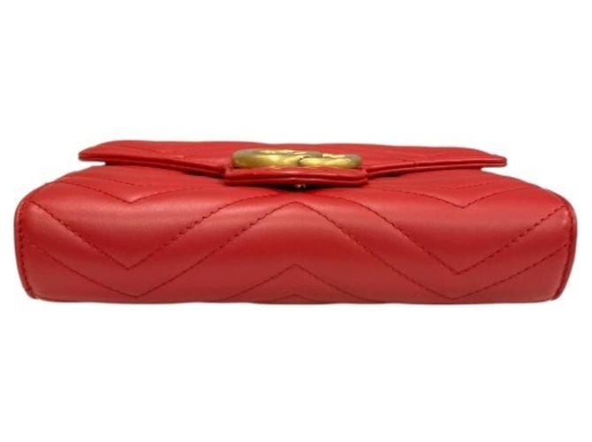 Gucci GG Marmont 474575 Long Wallet Chain Shoulder Rosso - vista 3