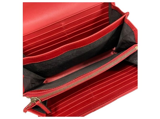 Gucci GG Marmont 474575 Long Wallet Chain Shoulder Rosso - vista 8