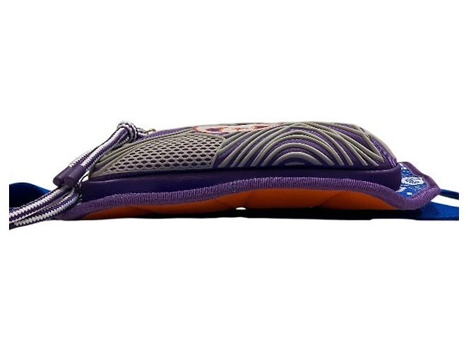 Borsa Gucci GG Nylon Blu Arancione Porpora - vista 3