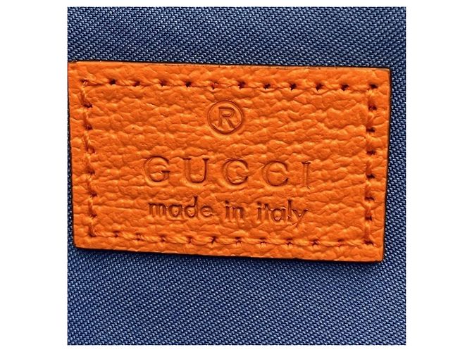 Borsa Gucci GG Nylon Blu Arancione Porpora - vista 4