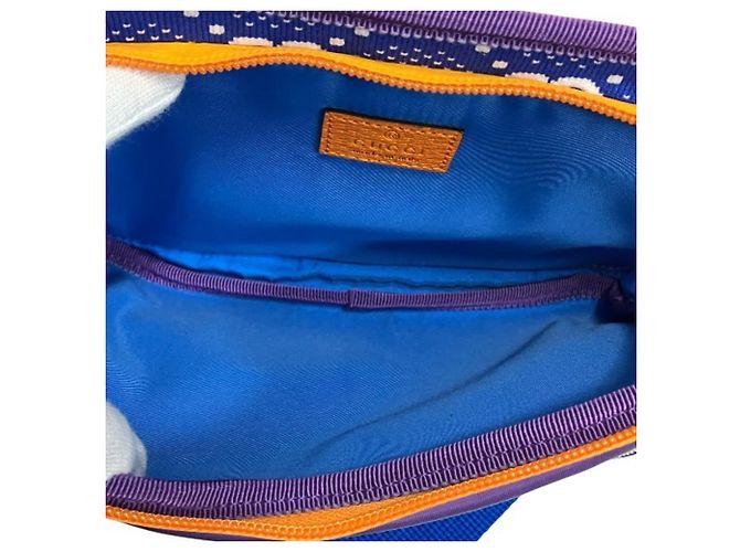Borsa Gucci GG Nylon Blu Arancione Porpora - vista 6