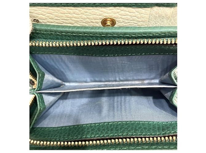 Cartera de doble pliegue Gucci GG Marmont Verde - vista 6