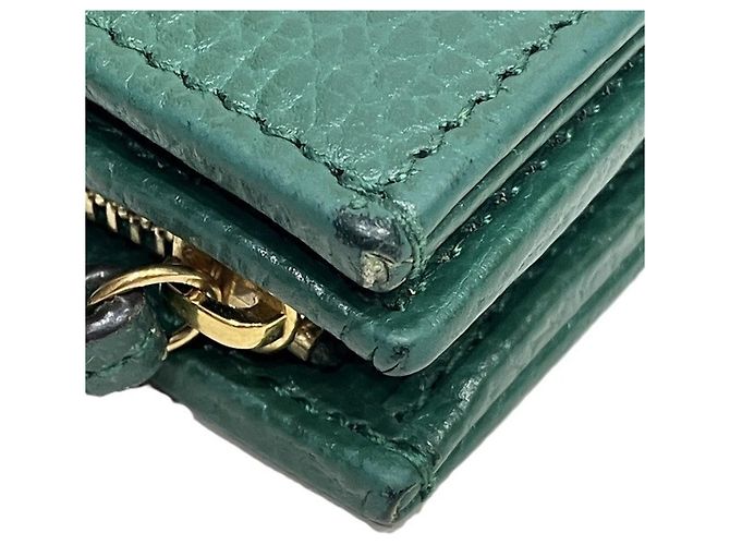 Cartera de doble pliegue Gucci GG Marmont Verde - vista 7