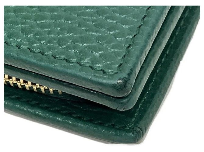 Cartera de doble pliegue Gucci GG Marmont Verde - vista 8