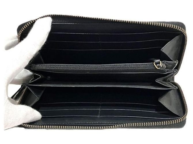 Gucci Animalier Bee Leather Long Wallet Black - view 3
