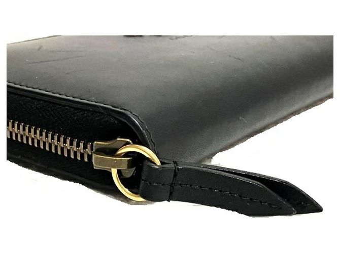 Gucci Animalier Bee Leather Long Wallet Black - view 6