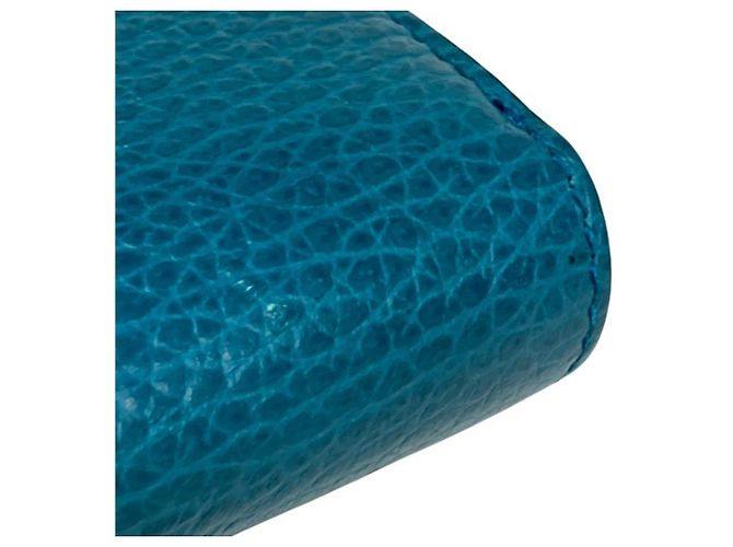 Cartera larga bi-fold de cuero turquesa Gucci - vista 9