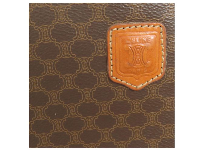 Céline Borsa a tracolla Celine motivo Macadam Marrone - vista 14
