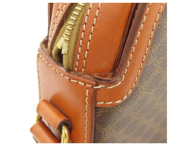 Céline Borsa a tracolla Celine motivo Macadam Marrone - vista 15