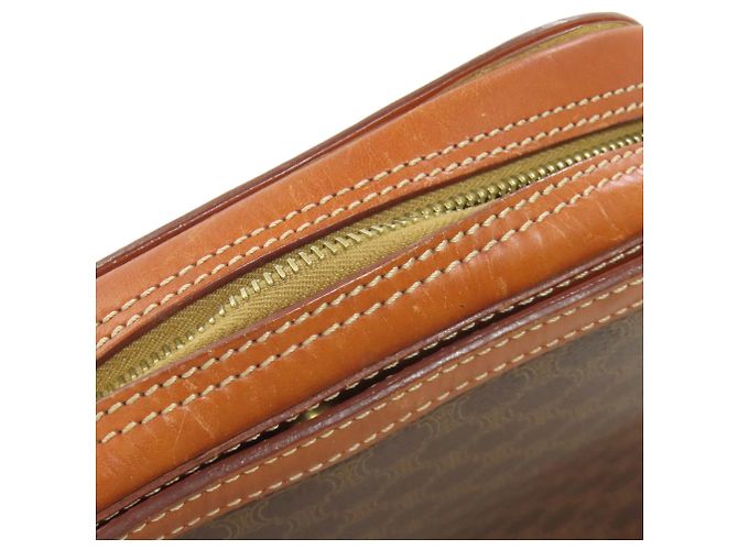 Céline Borsa a tracolla Celine motivo Macadam Marrone - vista 17