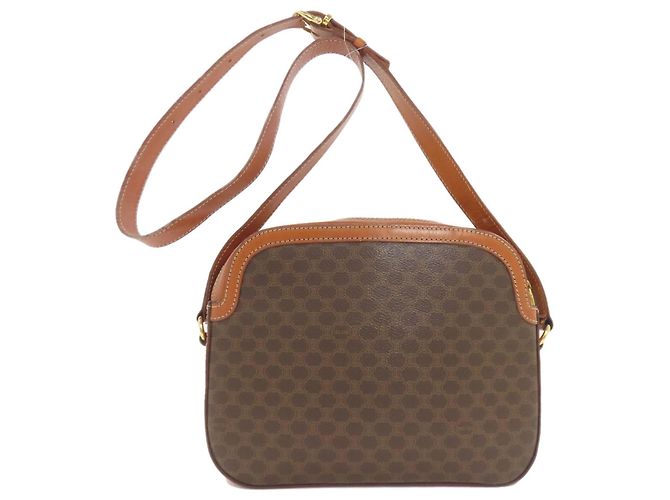Céline Borsa a tracolla Celine motivo Macadam Marrone - vista 2