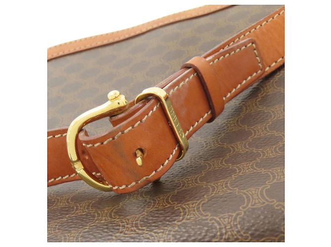Céline Borsa a tracolla Celine motivo Macadam Marrone - vista 22