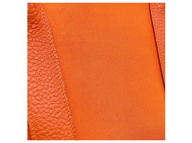 Hermès Sac cabas Hermes Garden Party PM Orange - vue 11