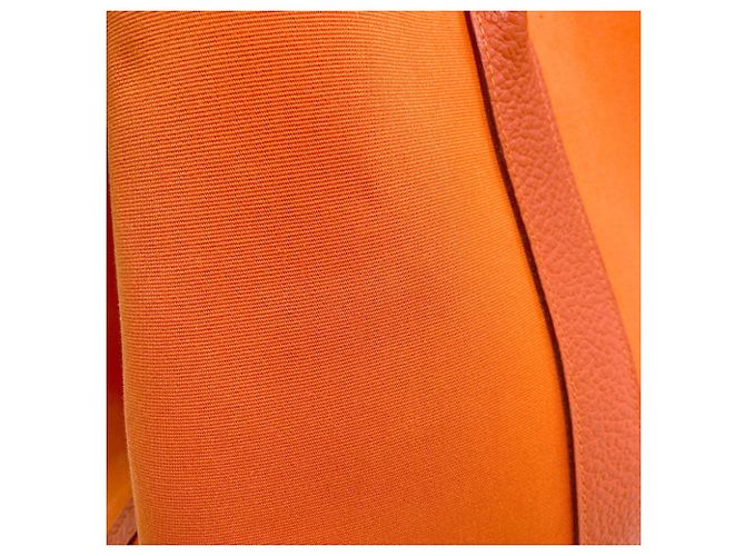 Hermès Sac cabas Hermes Garden Party PM Orange - vue 12