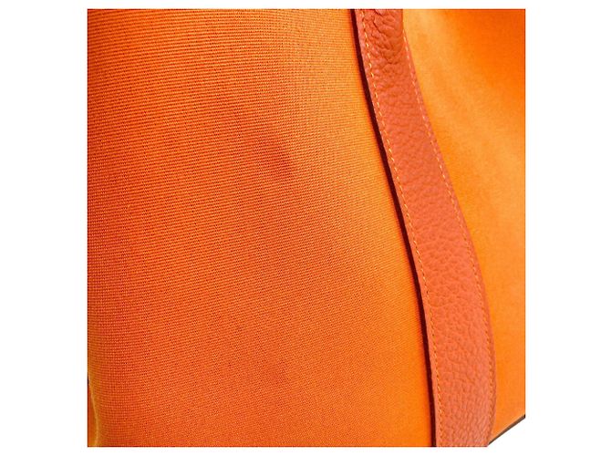 Hermès Sac cabas Hermes Garden Party PM Orange - vue 13