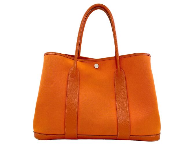 Hermès Sac cabas Hermes Garden Party PM Orange - vue 2