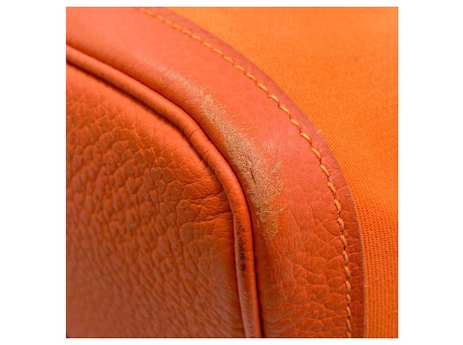 Hermès Sac cabas Hermes Garden Party PM Orange - vue 22
