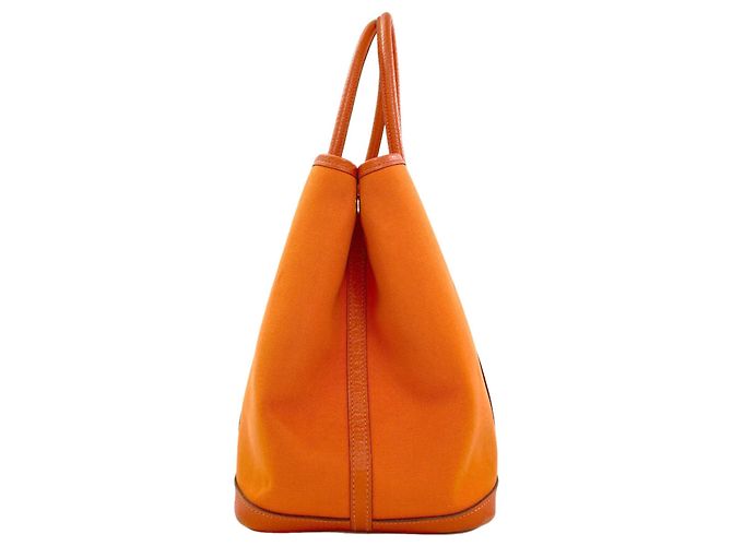 Hermès Sac cabas Hermes Garden Party PM Orange - vue 3