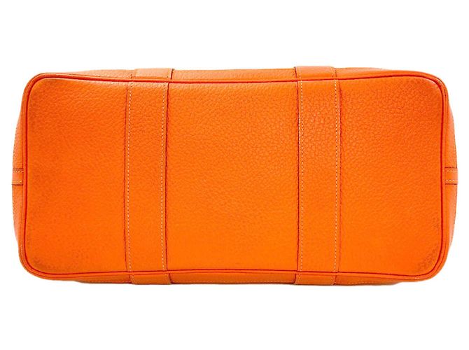 Hermès Sac cabas Hermes Garden Party PM Orange - vue 4