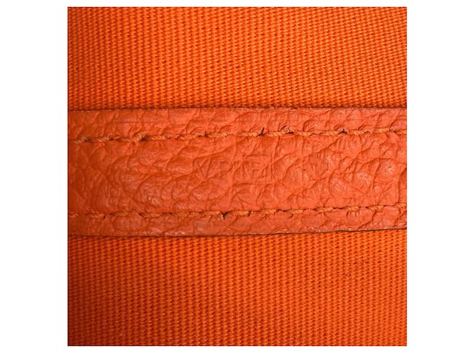 Hermès Sac cabas Hermes Garden Party PM Orange - vue 7