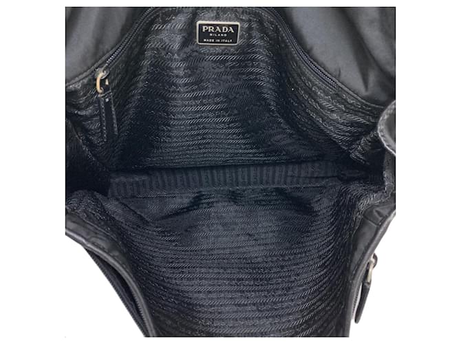 Borsa a Spalla Prada Logo Nero - vista 5