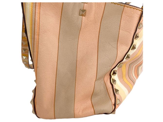 Autre Marque Borsa a mano 2-Way in pelle borchiata Valentino Arancione - vista 14