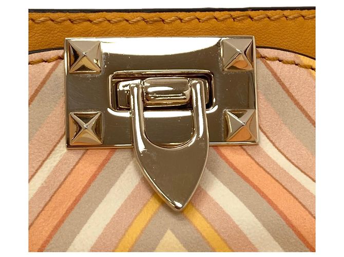 Autre Marque Borsa a mano 2-Way in pelle borchiata Valentino Arancione - vista 15