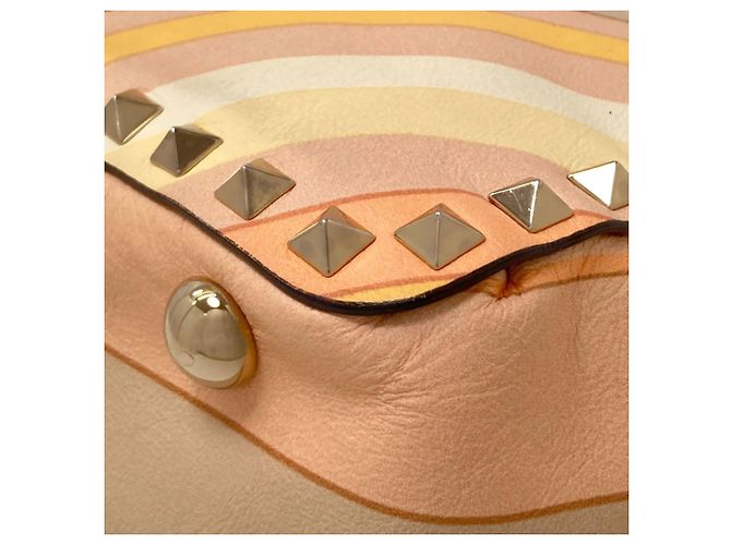 Autre Marque Borsa a mano 2-Way in pelle borchiata Valentino Arancione - vista 19