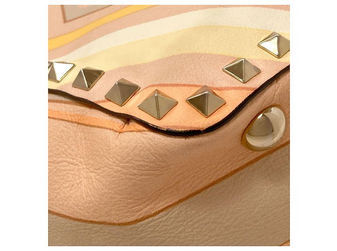 Autre Marque Borsa a mano 2-Way in pelle borchiata Valentino Arancione - vista 20