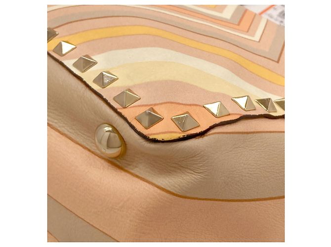 Autre Marque Borsa a mano 2-Way in pelle borchiata Valentino Arancione - vista 21