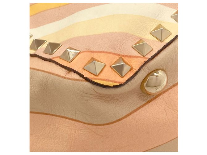 Autre Marque Borsa a mano 2-Way in pelle borchiata Valentino Arancione - vista 22