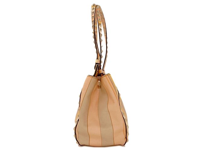 Autre Marque Borsa a mano 2-Way in pelle borchiata Valentino Arancione - vista 3